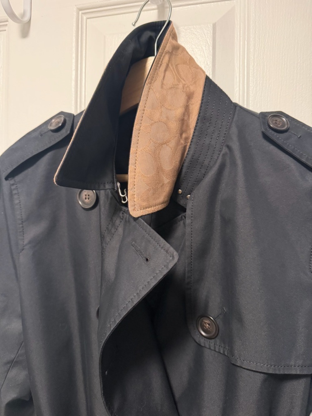 Coach Black The Trench Coat with Signature Lining - Picture 9 of 9